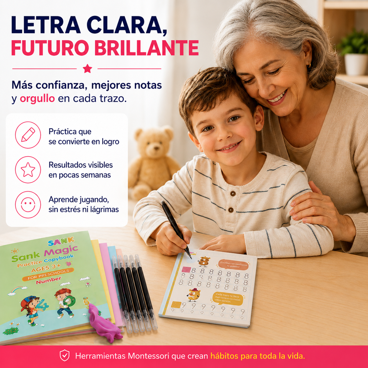 Set 4 Cuadernos Mágicos Reutilizables