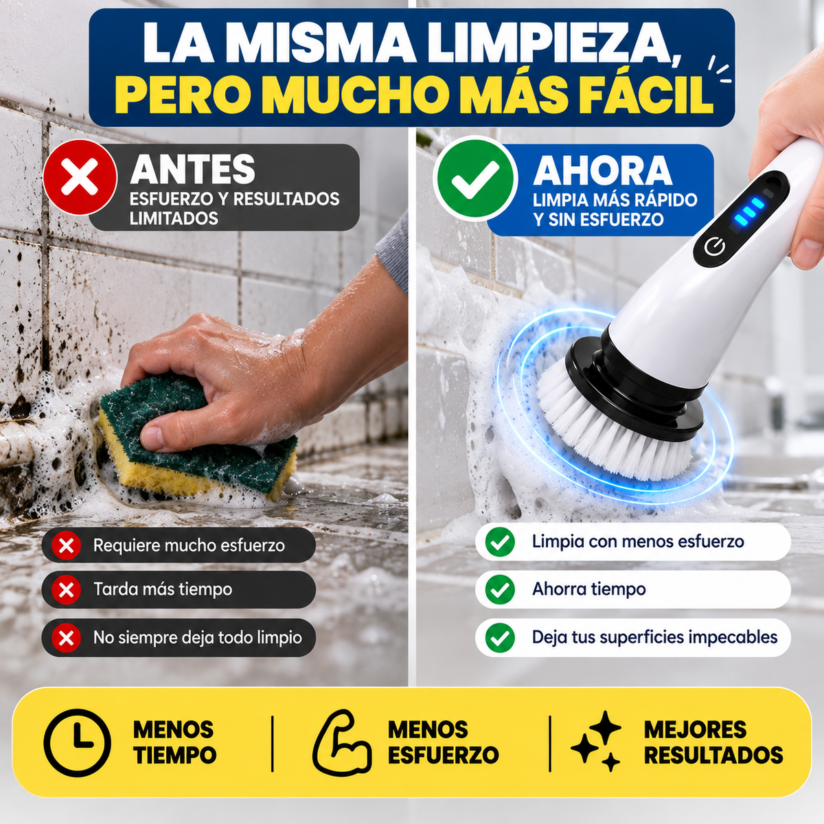 CleanPro™ 7 en 1 — Cepillo Eléctrico Recargable