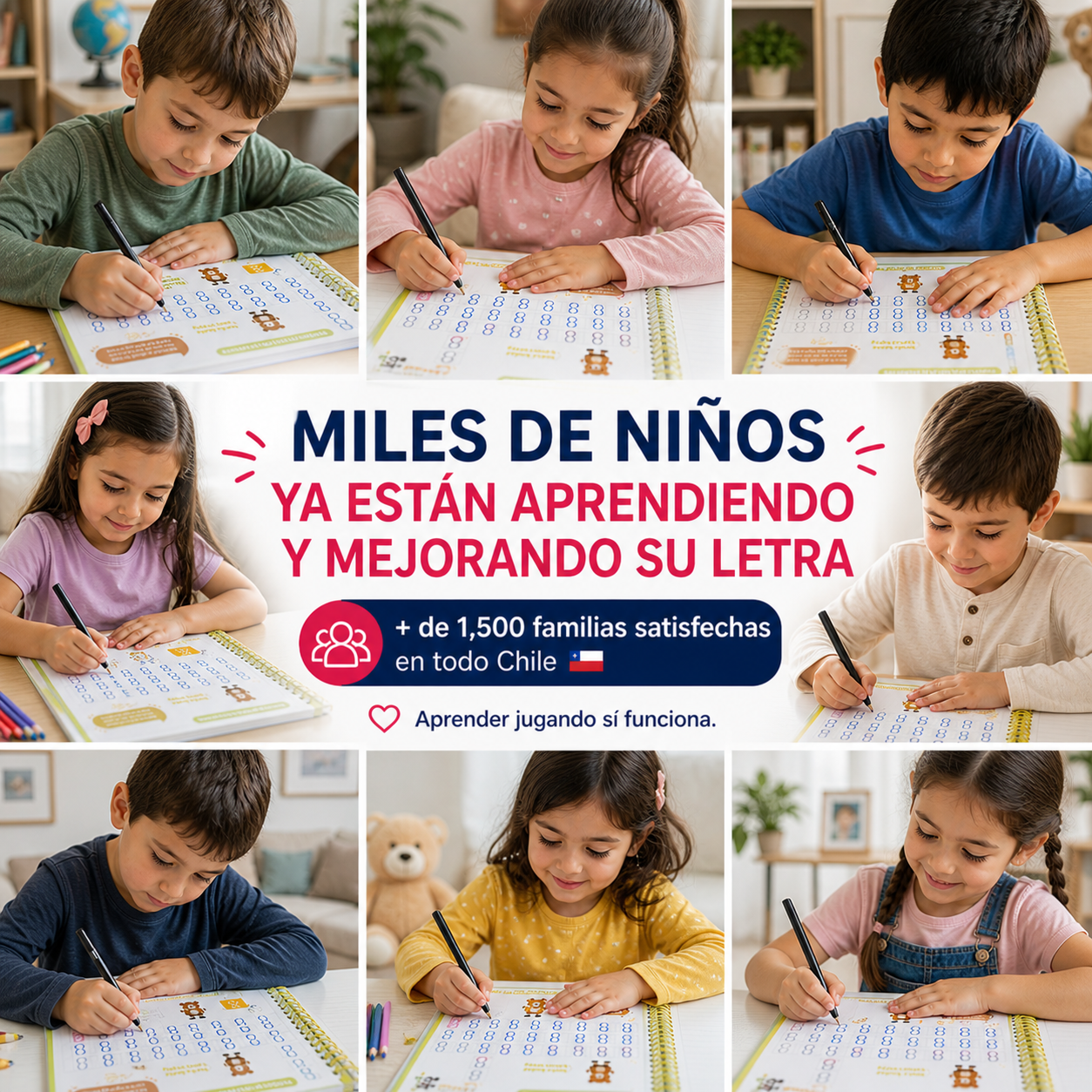 Set 4 Cuadernos Mágicos Montessori Reutilizables