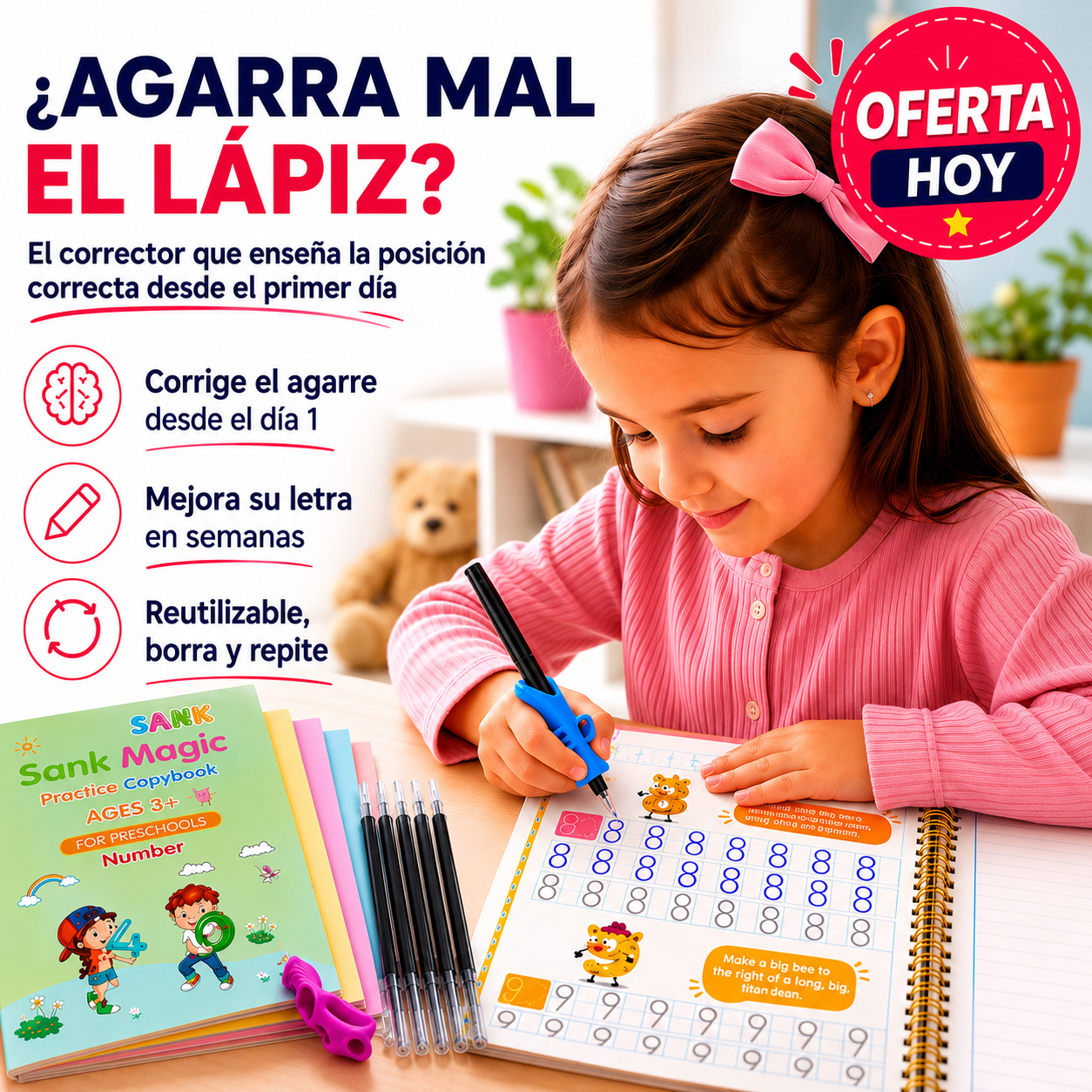 Set 4 Cuadernos Mágicos Reutilizables