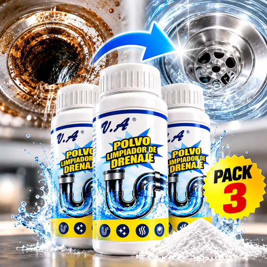 DrenaPro™ — Polvo Limpiador de Desagües Pack 3.